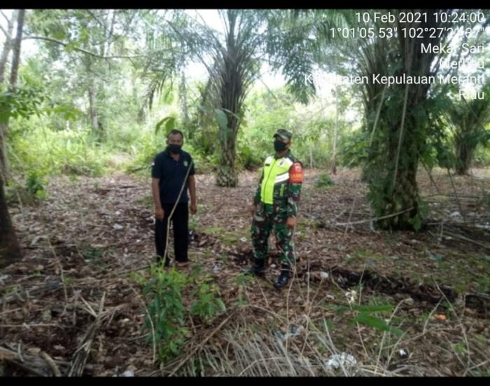 Antisipasi Karlahut, Koramil 08 Merbau Gelar Patroli Bersama Warga 