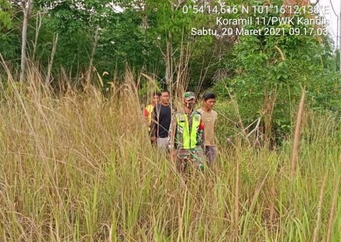 Awasi Kebakaran Personil Koramil 11 Kandis Gelar Patroli Karlahut