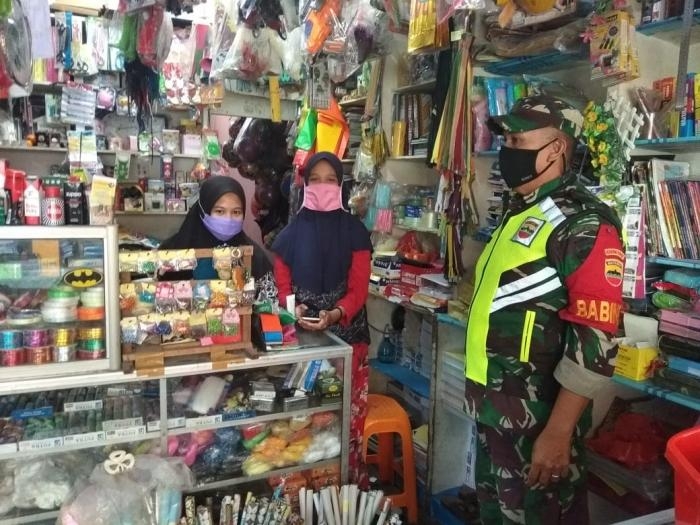 Cegah Covid 19, Anggota Koramil 9 Minas Kembali Gelar Operasi Prokes