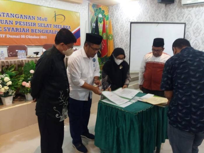 Majukan Akademik, PIPSM dan STIE Syariah Bengkalis Jalin MoU Dengan IAITF Kota Dumai 
