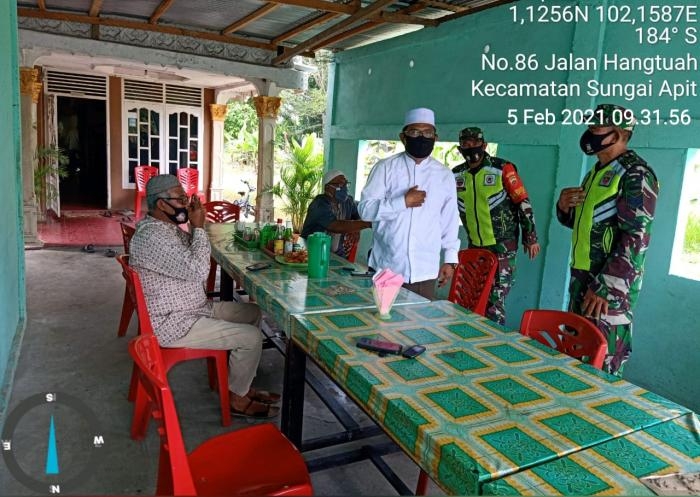 Personil TNI 06 Sungai Apit Kembali Gelar Patroli Prokes