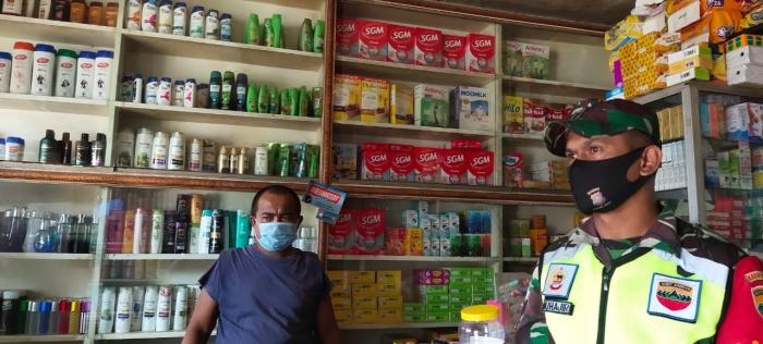 Anggota Danramil 09/Minas kembali terapkan Gakplin protokol kesehatan.