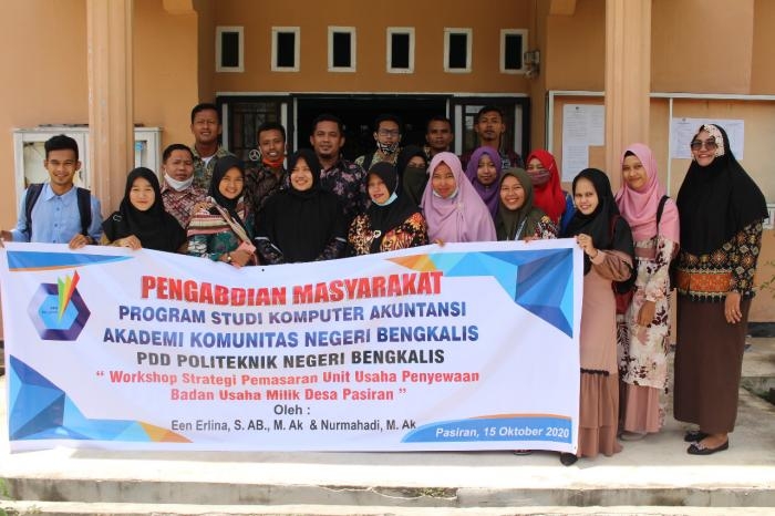 Dosen AKN Bengkalis Berikan Workshop Strategi Pemasaran Unit Penyewaan BUMDES Pasiran