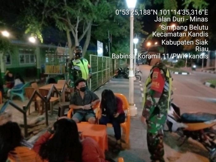 Cegah Covid 19, Pelda Rahman S Giat Lakukan Operasi Prokes di Kandis