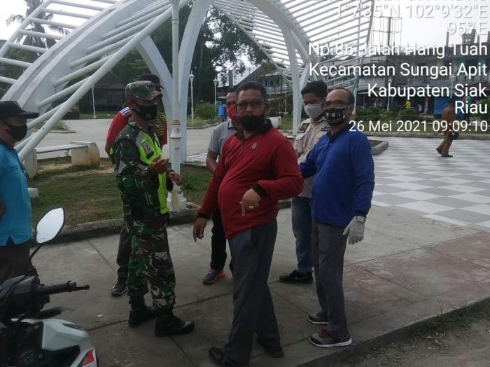 Putus Mata Rantai Covid 19, Babinsa Koramil 06 Sungai Apit Gelar Patroli Prokes