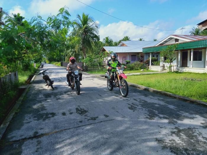 Jelang Pemilihan 9 Desember 2020 anggota Danramil 08/Merbau Gelar Patroli Pengamanan