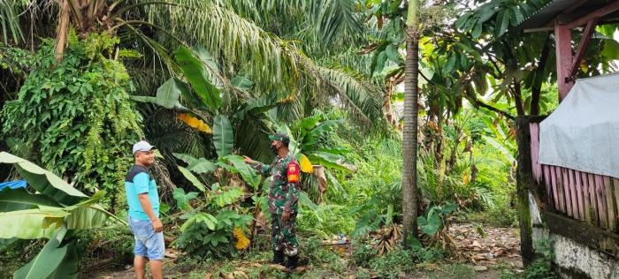 Anggota Danramil 09/Minas Kembali gelar patroli karlahut