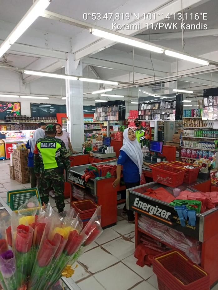 Putus Mata Rantai Covid 19, Personil TNI 11 Kandis Kembali Gelar Patroli Prokes Di Telaga Sam Sam