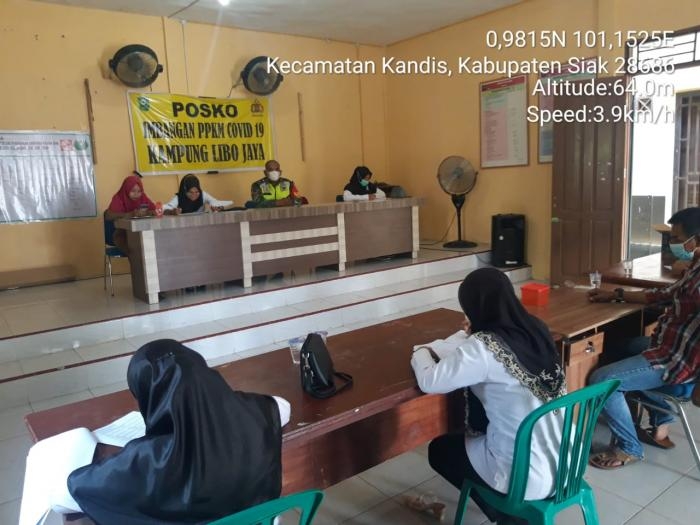 Putus Penularan Covid 19, Babinsa Desa Libo Jaya Gelar Komunikasi Sosial Kepada Warga