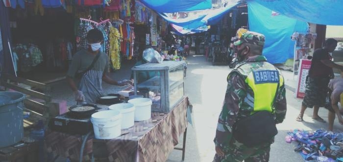 Cegah Penularan Covid 19, Anggota Koramil 09 Minas kembali Lakukan Sosialisasi