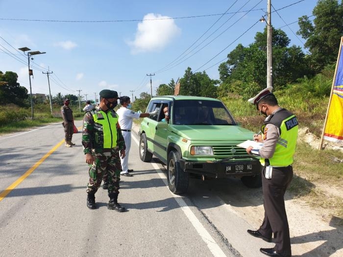 Putus Mata Rantai Covid 19, Personil Koramil 03 Siak Kembali Terapkan Operasi Prokes