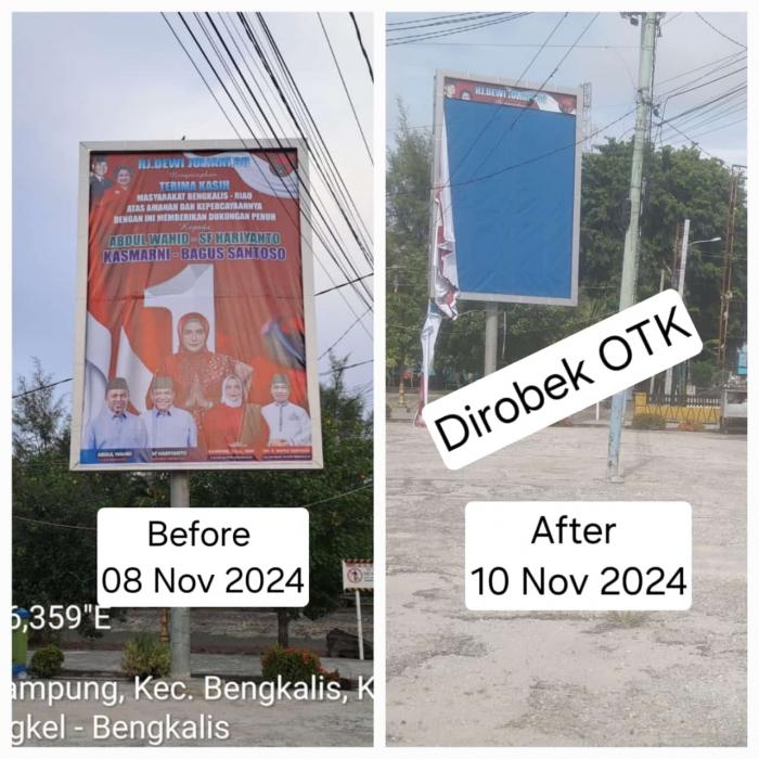 Kini, Baleho Dukungan Hj. Dewi Juliani Untuk Paslon Abdul Wahid -SF Hariyanto dan Paslon Bupati No 1