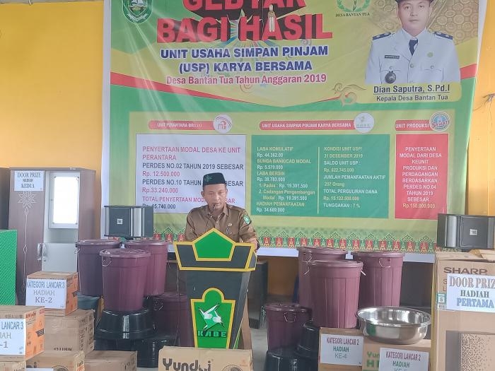 BUMDes Payung Harapan Desa Bantan Tua Gelar Acara Bagi Hasil dan Pembagian Hadiah  