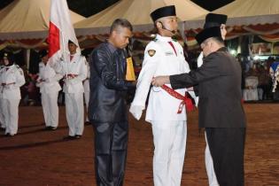 Bupati Bengkalis Kukuhkan 75 Paskibraka HUT RI Ke 74 Tahun 2019