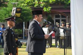 Bupati Bengkalis Selaku Inspektur Upacara HUT Bhayangkara Ke-73