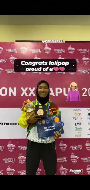 Mahasiswi STIE Syariah Bengkalis Mewakili Riau, Raih Juara 3 Dari Cabor Kempo di PON Ke - XX Papua