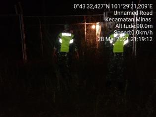 Hindari Dari Kerusakan, Babinsa Kampung Minas Barat Gelar Patroli di Objek Vital Nasional
