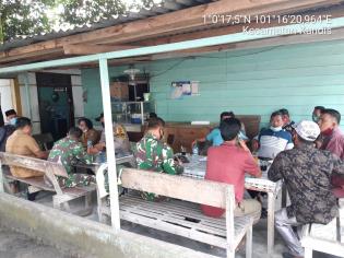 Siaga Dalam Menghadapi Bencana Alam, Personil Koramil 11/Kandis Gelar Muskam Dengan Para Tokoh