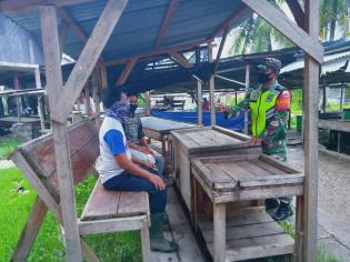 Putus Mata Rantai Covid - 19, Koramil 08/ Meranti Kembali Terapkan Disiplin Protokol Kesehatan.