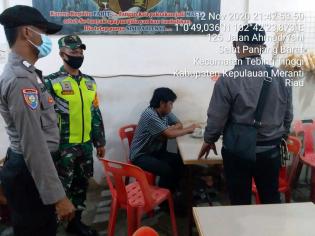 Cegah Covid - 19 Danramil 02/TT kembali gelar Gakplin protokol kesehatan. 