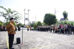 Plh Bupati Bengkalis Pimpin Apel Siaga Penanggulangan Corvid-19