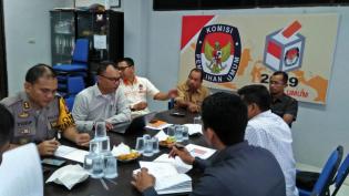 KPUD Bengkalis Rakor Bersama Kepolisian dan Bawaslu 
