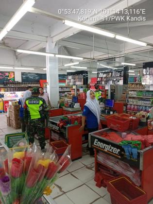Putus Mata Rantai Covid 19, Personil TNI 11 Kandis Kembali Gelar Patroli Prokes Di Telaga Sam Sam
